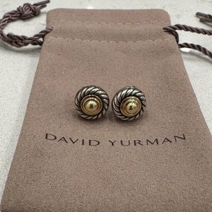 David Yurman 14k Gold & Sterling Silver
Cookie Stud Earrings